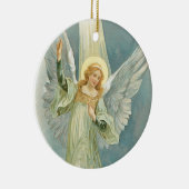 Old Fashioned kerstengel Gloria Keramisch Ornament (Rechts)