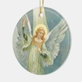 Old Fashioned kerstengel Gloria Keramisch Ornament (Links)