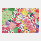 Old Fashioned kerstmis Snoep Clock Theedoek (Horizontaal)