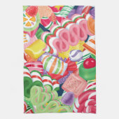 Old Fashioned kerstmis Snoep Clock Theedoek (Verticaal)