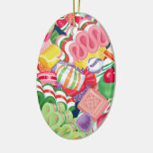 Old Fashioned-kerstSnoep Keramisch Ornament (Links)