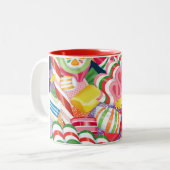 Old Fashioned-kerstSnoep Tweekleurige Koffiemok (Voorkant links)