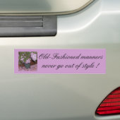 Old-Fashioned Lilacs,     Old-Fashioned manieren . Bumpersticker (Op auto)
