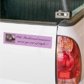 Old-Fashioned Lilacs,     Old-Fashioned manieren . Bumpersticker (Op Truck)