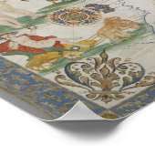 Old fashioned Mediterranean sea map Poster (Hoek)