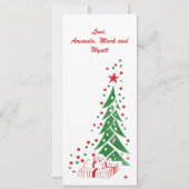 Old Fashioned Mid Century Custom Foto Kerstmis Feestdagenkaart (Achterkant)