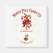 Old Fashioned North Le Candy Cane Company Elf Chri Magneet (Voorkant)