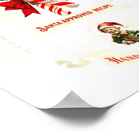 Old Fashioned North Le Candy Cane Company Elf Chri Poster (Hoek)