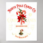 Old Fashioned North Le Candy Cane Company Elf Chri Poster (Voorkant)