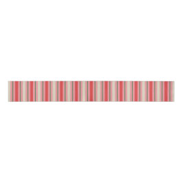 Old Fashioned Retro Christmas Stripe Pattern Pink Grosgrain Lint