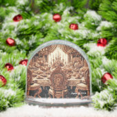 Old Fashioned Retro Thanksgiving/Christmas Sneeuwbol (Kerstmis)