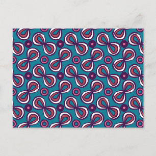 Old Fashioned Ribbon Snoep Blue Pink White Paars Briefkaart