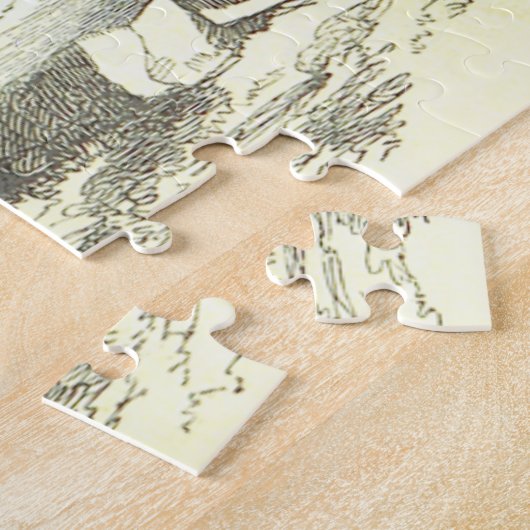 Old Fashioned Rock Quarry Scene Puzzle Legpuzzel (Zijkant)