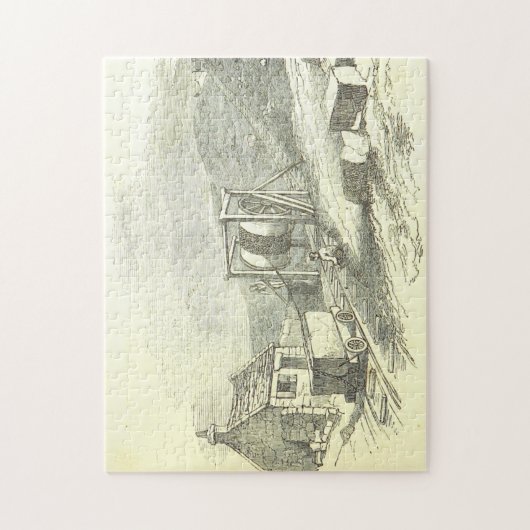 Old Fashioned Rock Quarry Scene Puzzle Legpuzzel (Verticaal)