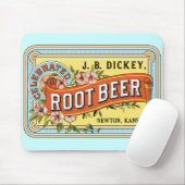 Old Fashioned Rootbeer Label Mousepad Muismat (Met muis)