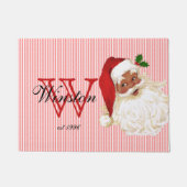 Old Fashioned Santa Claus Monogram Doormat Deurmat (Voorkant)
