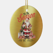 Old Fashioned Santa - Tis het Seizoen Ornament (Rechts)