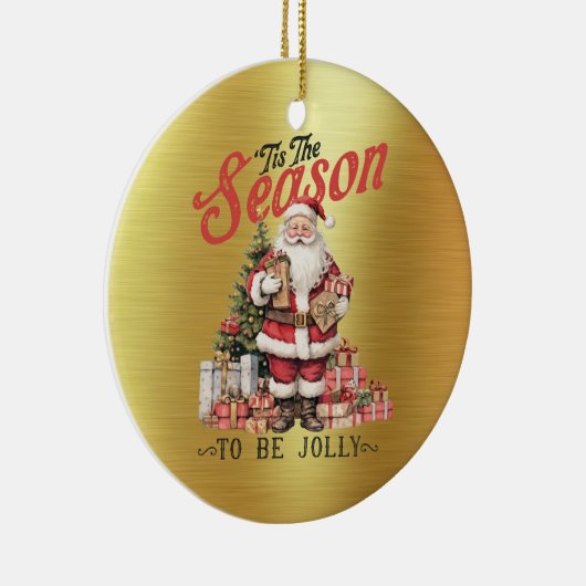 Old Fashioned Santa - Tis het Seizoen Ornament (Rechts)