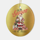 Old Fashioned Santa - Tis het Seizoen Ornament (Links)