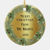 Old Fashioned Santa - Tis het Seizoen Ornament (Achterkant)