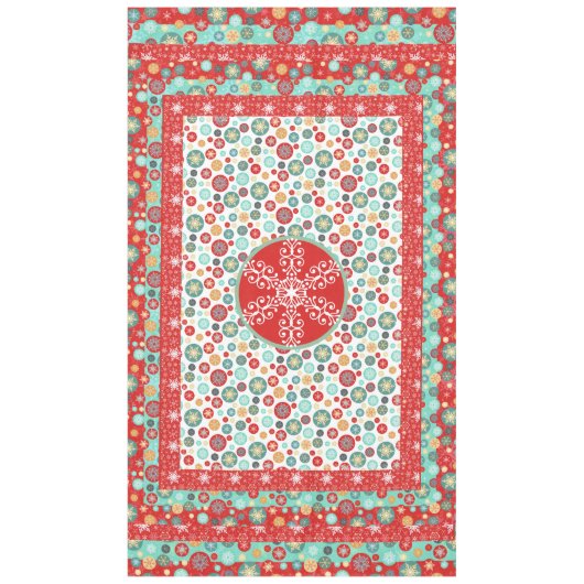 Old Fashioned Scandinavian Retro Snowflake Tafelkleed (Voorkant)