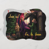 Old Fashioned Sing Along Party Kaart (Voorkant / Achterkant)