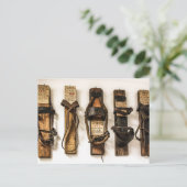 Old Fashioned Ski Time Briefkaart (Staand voorkant)