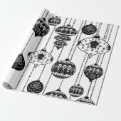 Old Fashioned Skull Wrapping Paper Print Cadeaupapier (Uitgerold)