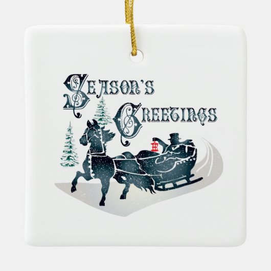 Old Fashioned Sleigh Ride Ornament (Voorkant)