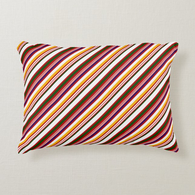 Old Fashioned Snoep Stripes (op grote schaal) Accent Kussen (Voorkant)