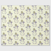 Old Fashioned Snowman Cadeaupapier (Vlak)