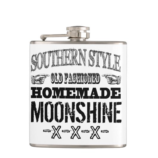 Old Fashioned Southern Homemade Moonshine Heupfles (Voorkant)