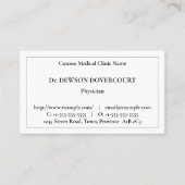 Old Fashioned Style Medical Specialist Visitekaartje (Voorkant)