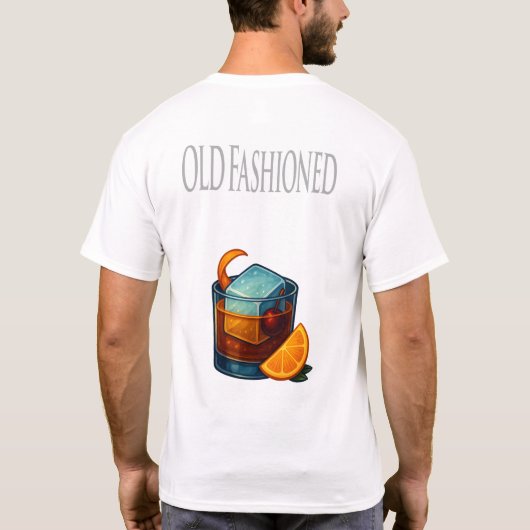 Old Fashioned T-Shirt – Classic Whiskey Cocktail (Achterkant)