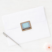Old Fashioned Television Retro TV Square Sticker