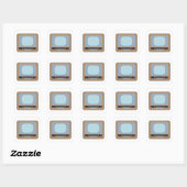 Old Fashioned Television Retro TV Square Sticker (Vel)