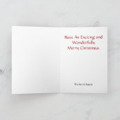 Old Fashioned Toboggan run Vintage Kerstmis Feestdagen Kaart (Binnen)