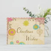 Old Fashioned Typography Holiday Feestdagenkaart (Staand voorkant)