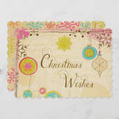 Old Fashioned Typography Holiday Feestdagenkaart (Voorkant / Achterkant)