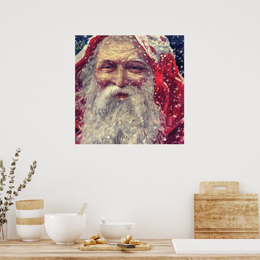 Old-fashioned Victorian Saint Nicholas Poster (Keuken)
