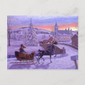 Old Fashioned Vintage Kerstmis Feestdagenkaart (Voorkant)