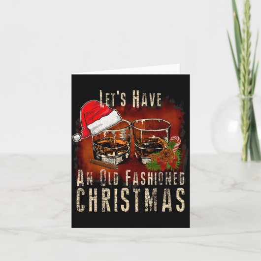 Old Fashioned Whiskey Christmas - Bourbon Tail Dri Kaart (Voorkant)