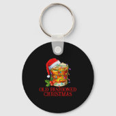 Old Fashioned Whiskey Christmas Funny Bourbon Tail Sleutelhanger (Voorkant)
