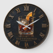 Old Fashioned Whiskey Cocktail Bar Decor Grote Klok (Voorkant)