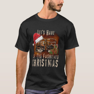 Old Fashioned Whiskey-kerstmis Bourbon Cocktail D T-shirt