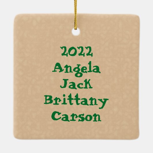 Old Fashioned Woodcut Santa Claus en Reindeer Keramisch Ornament (Achterkant)