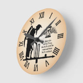 Old Father Time Cricket Clock Ronde Klok (Hoek)