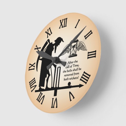 Old Father Time Cricket Clock Ronde Klok (Hoek)