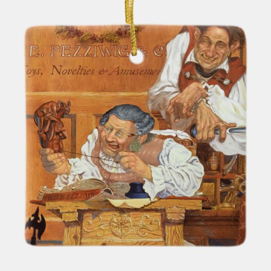 Old Fezziwig Keramisch Ornament (Voorkant)