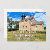 Old Field Point Lighthouse, New York Briefkaart (Voorkant / Achterkant)
